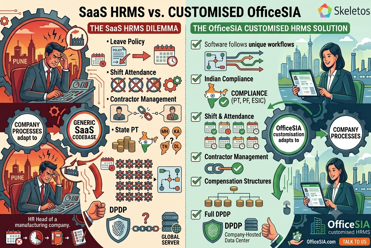 You Bought a SaaS HRMS. Now Your HR Team Works Around It. And Your Employee Data Lives on Someone Else’s Server.
