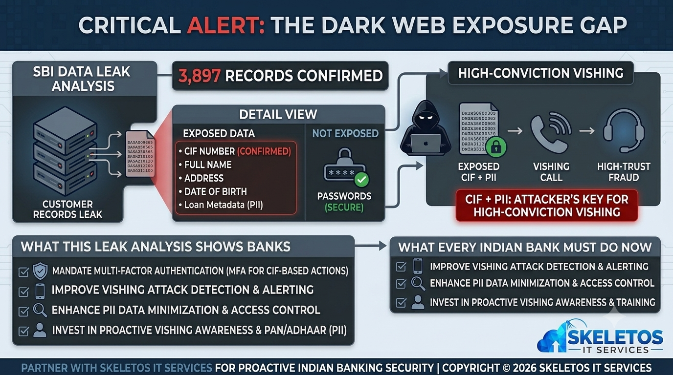 SBI’s Dark Web Leak Included CIF Numbers. “No Passwords Were Leaked” Is the Wrong Thing to Be Relieved About.
